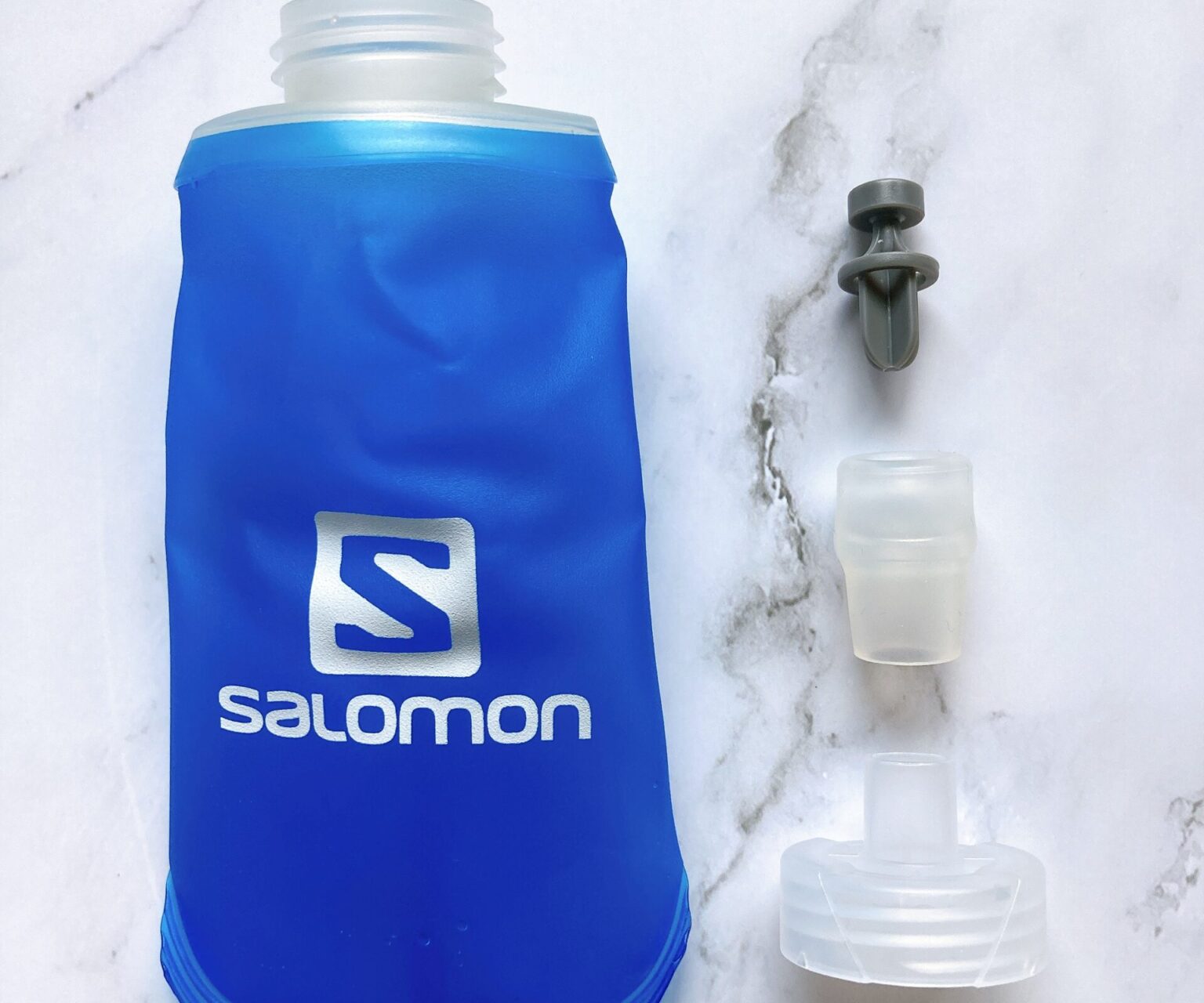 ランニング中の水分補給にピッタリ！折りたたみできるボトル[サロモン ハイドレーションボトル ソフトフラスク] PONTET