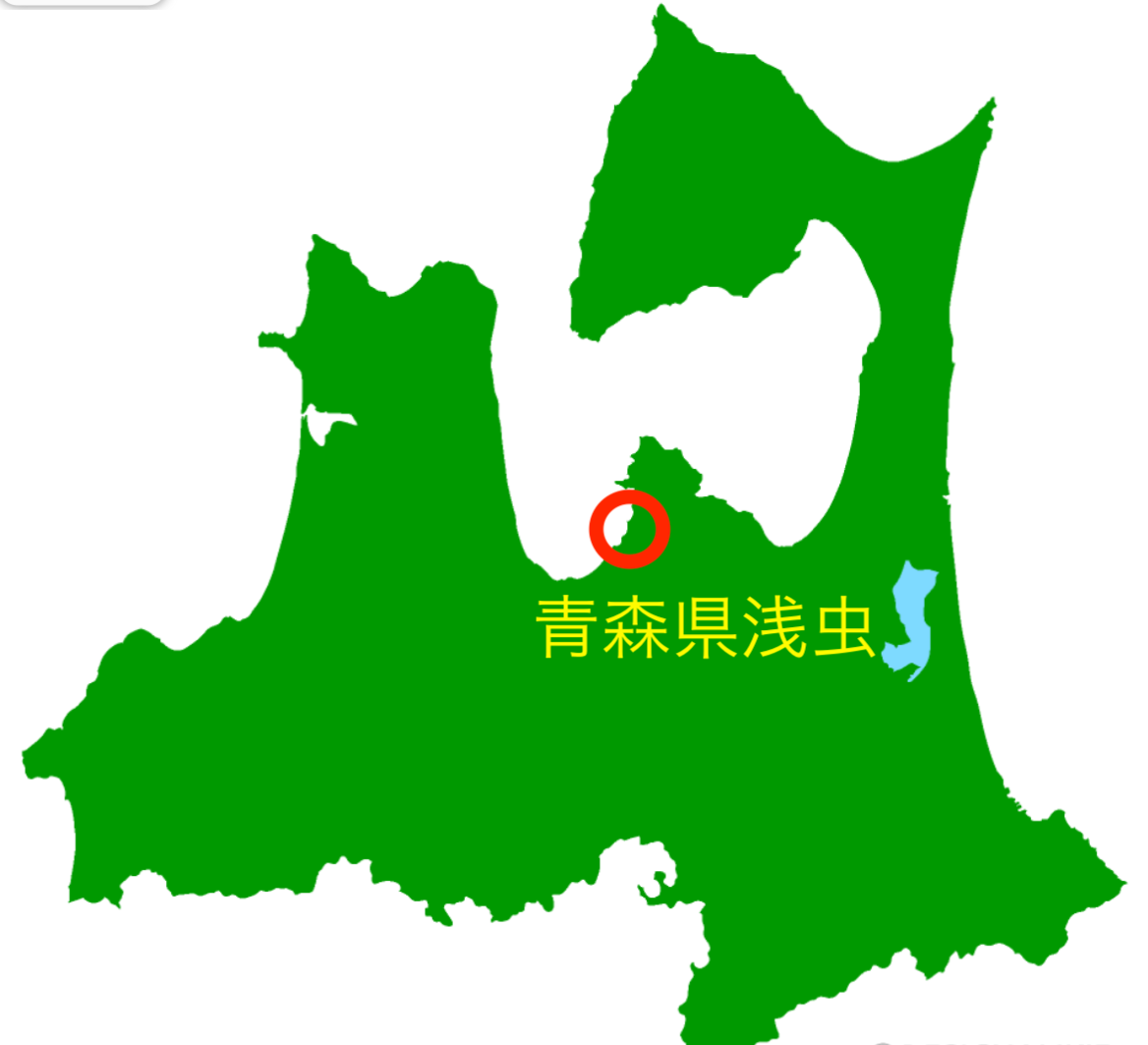 青森県　浅虫の場所