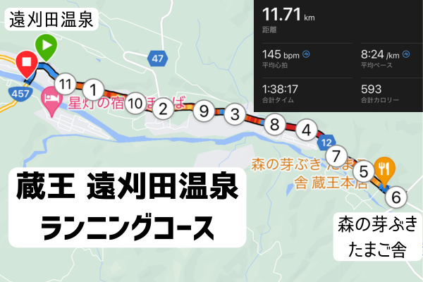 宮城　ランニングコース　蔵王　遠刈田温泉