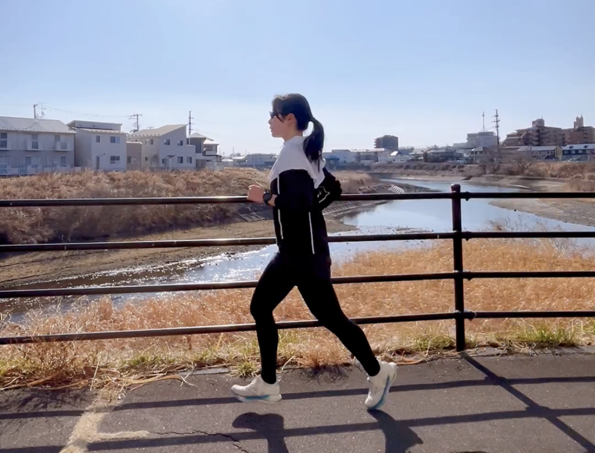 フォームを意識してランニング
