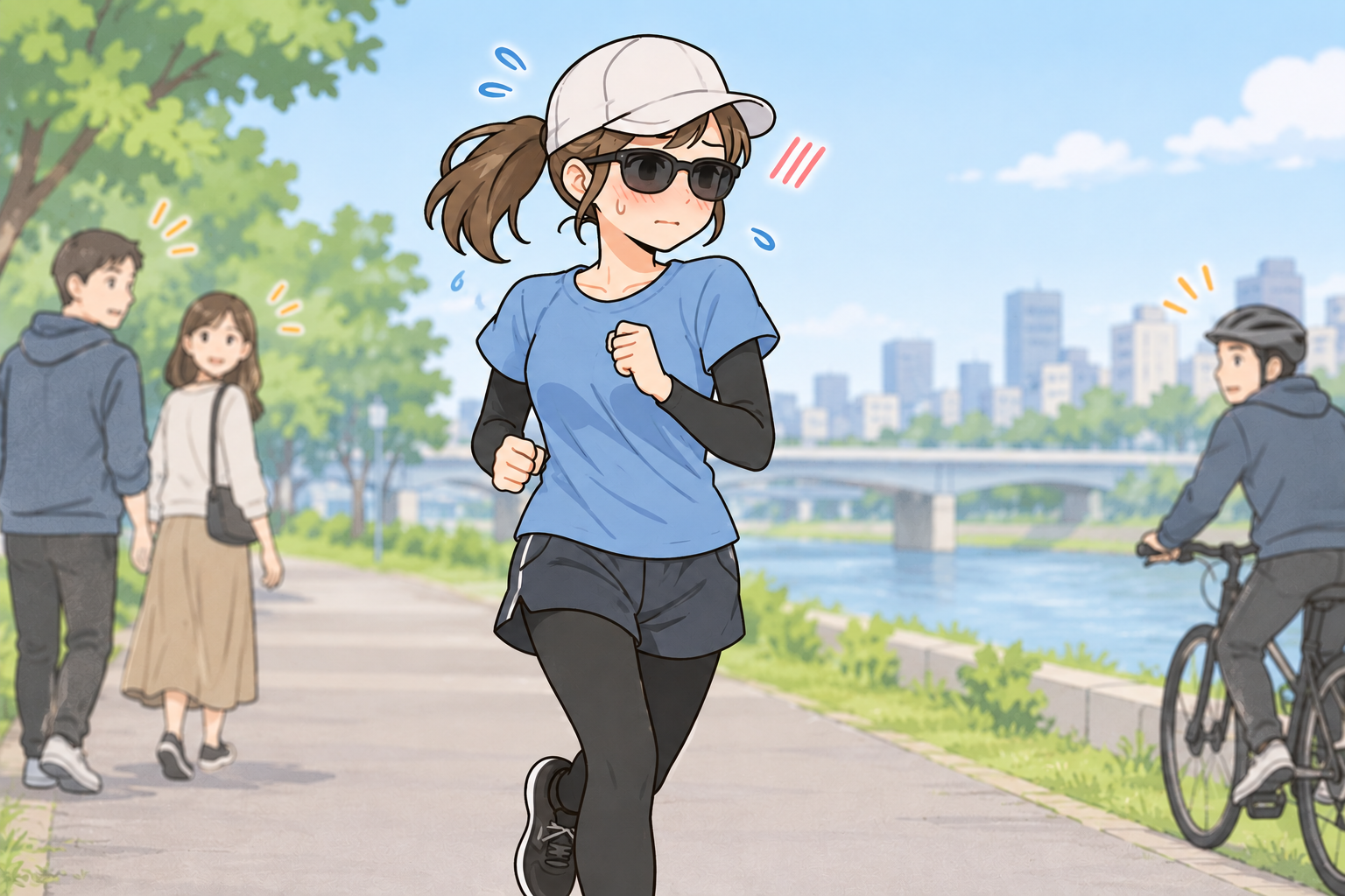 ランニングをする時人の目が気になる女性
