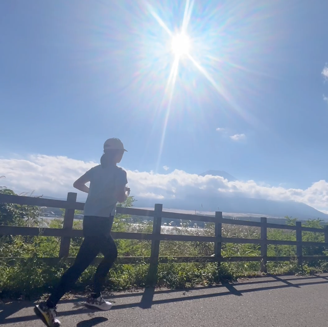 山中湖 一人旅 ランニング